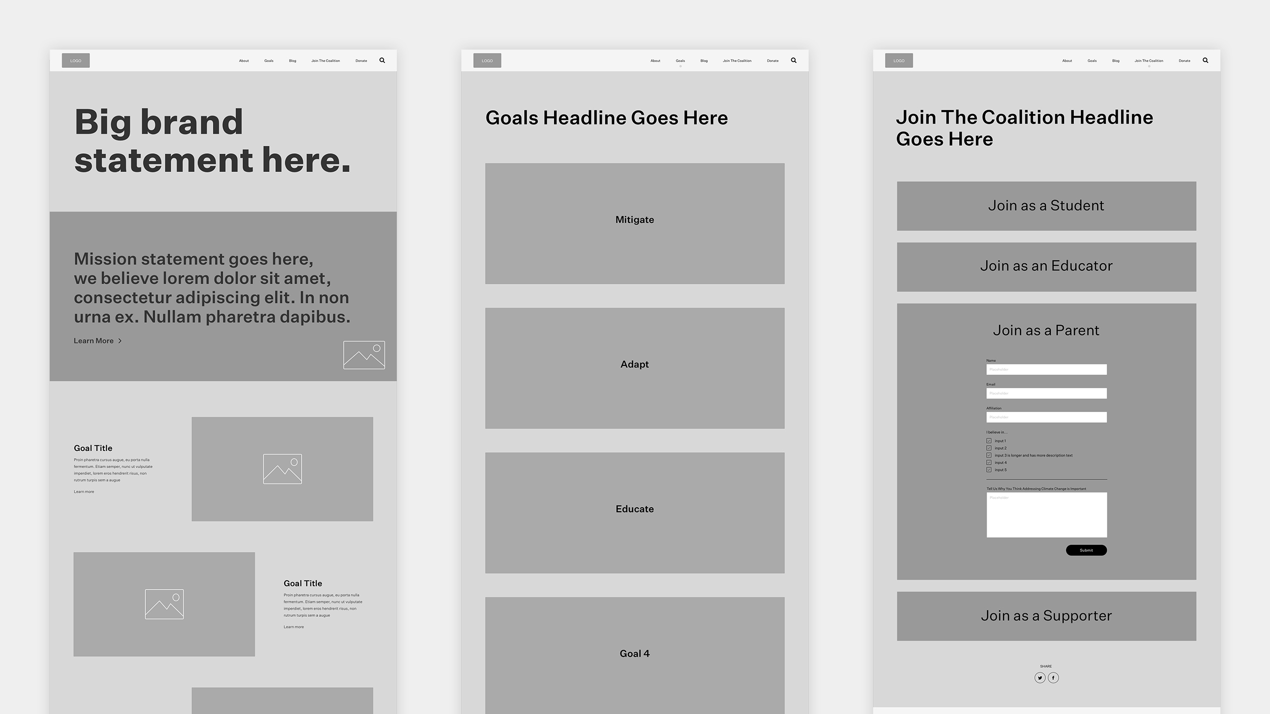 K12 wireframes